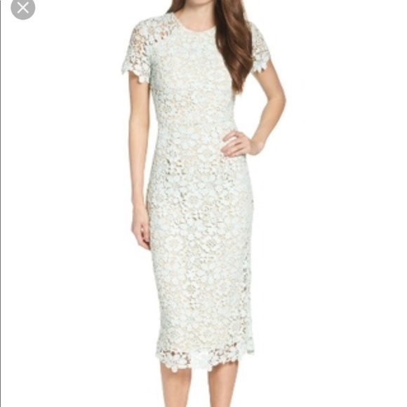 Shoshanna | Dresses | Shoshanna Mint Green Lace Dress Worn Once | Poshmark